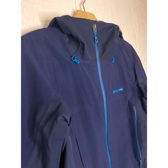 PATAGONIA Women's Descensionist Gore-Tex Blue Ski Jacket Shell US LARGE - Picture 3 of 7